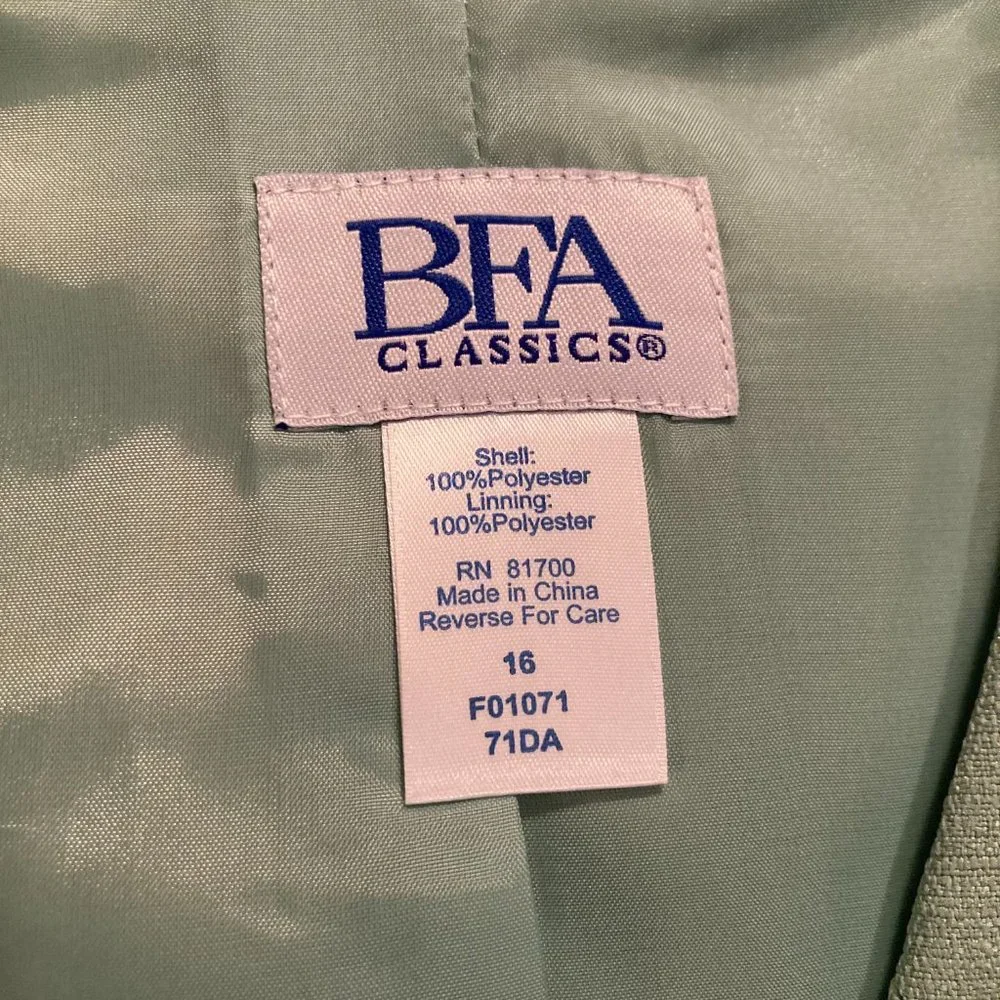 NWT Blair BFA Classics Vintage 90s Blazer Short Sleeve Career Green Size 16